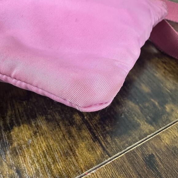 Prada Crossbody Bag Womens Small Pink Nylon Leather Adjustable Strap Italy - Picture 11 of 16